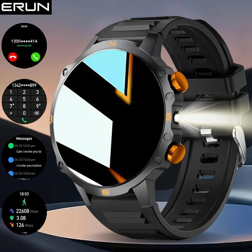ERUN Men's Smartwatch TFT Display LED Flashlight Multi-Sport