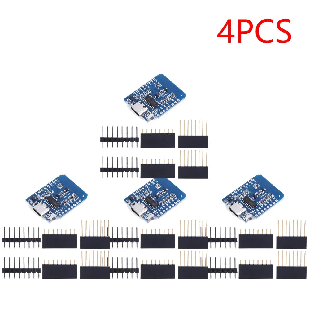 1-20PCS ESP8266 D1 Mini WIFI Development Board ESP-12F CH340G CH340 V2 Usb Wemos D1 Mini Nodemcu Lua Iot Board 3.3V Met Pins Peaceful Pleasures Health and Wellness Type c 4PCS