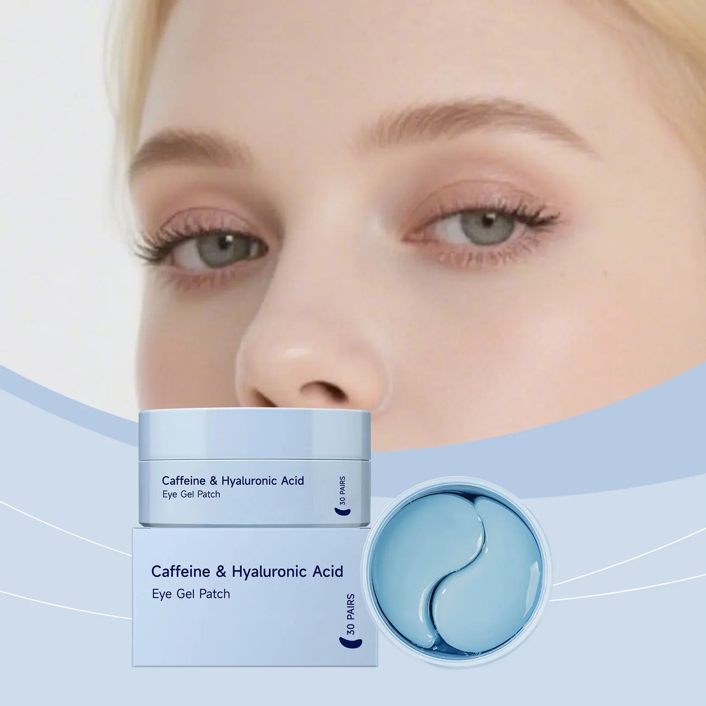 60-Piece Caffeine Eye Patches – Firming & Brightening Masks