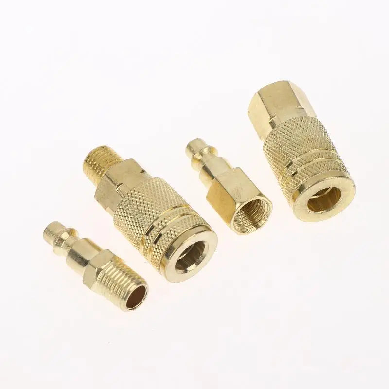 New US Type Air Hose Quick Connect Plug & Coupler With 1/4 NPT Fitting Male Thread American Standard Pneumatic Accessories Peaceful Pleasures Health and Wellness