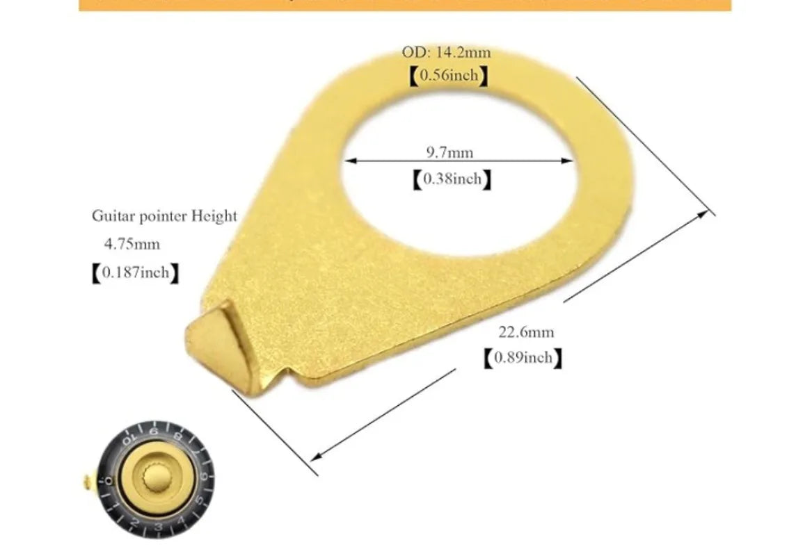 3 8 Guitar Knob Pointer Disk LP Electric Position Indicator Diameter
