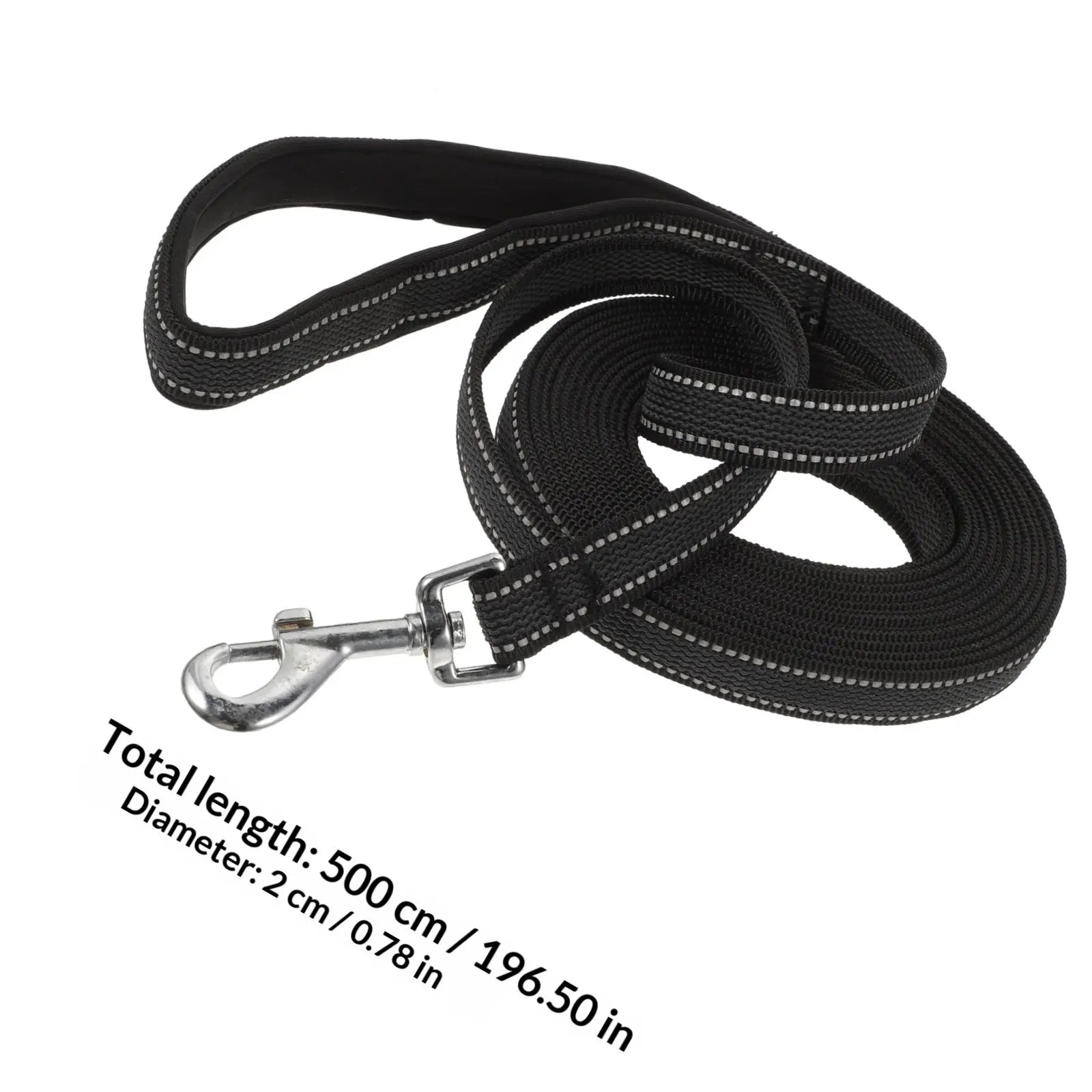 Training Dog Leash Rope Outdoor Dog Walking Rope Heavy Duty 360 Rotation Swivel Hook Multipurpose Pet Walking Leash Peaceful Pleasures Health and Wellness Black