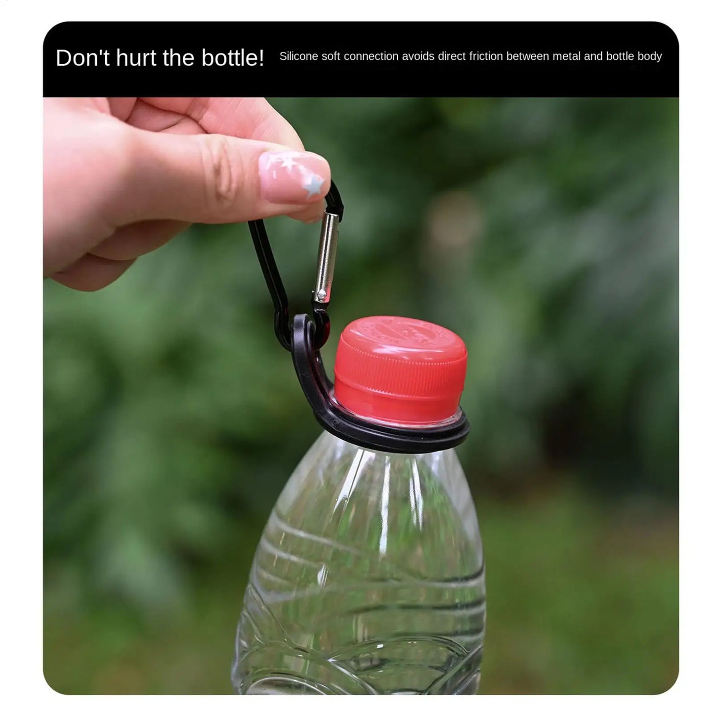 Tactical Water Bottle Carabiner Clip for Hiking & Camping