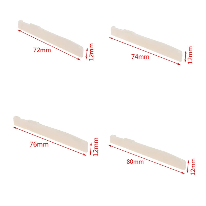 Real Bone Bridge Saddle for Acoustic Guitar – 72–80mm