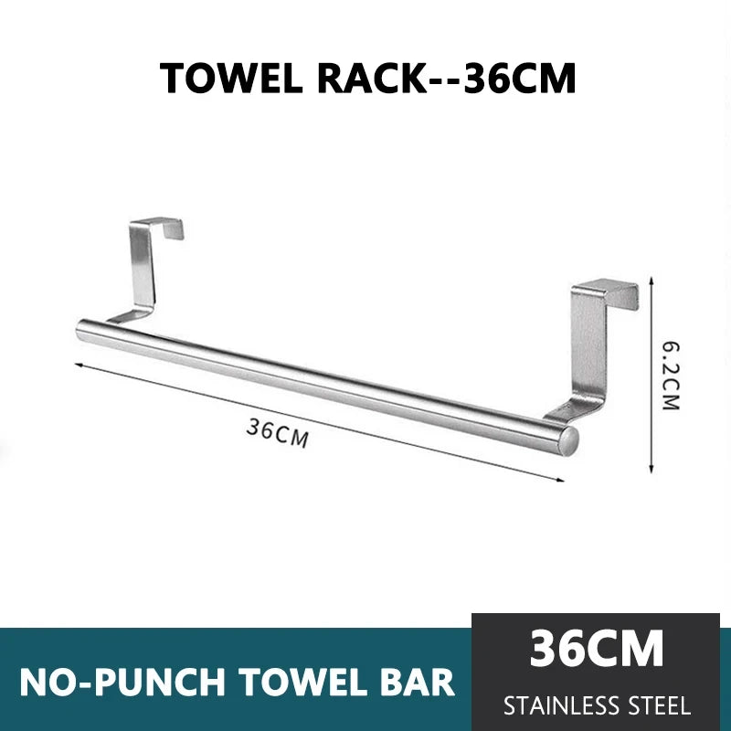 Over Door Towel Rack – Stainless Steel Hanging Bar Organizer