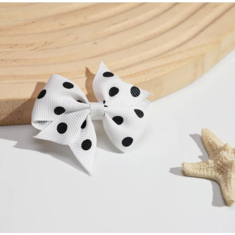 20pcs/set 2.2'' Polka Dot Grosgrain Ribbon Bows Hair Clips for Girls Handmade Bowknot Hairpin Barrettes Kids Hair Accessories Peaceful Pleasures Health and Wellness