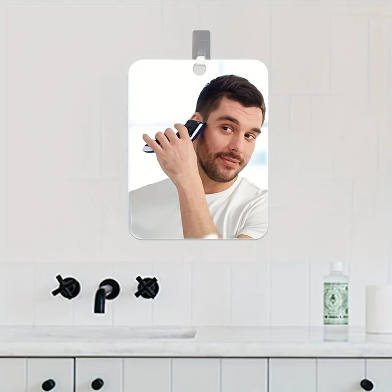 Anti-Fog Shower Shaving Mirror – Wall Mount & Handheld, 8"
