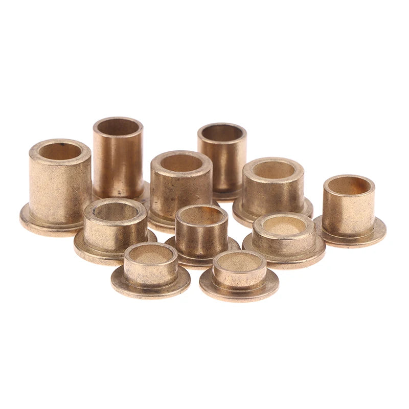 5Pcs Flange Bushing Copper Sleeve Inner Diameter 8MM Powder Metallurgy Oil Bearing With Edge Step Shoulder Peaceful Pleasures Health and Wellness
