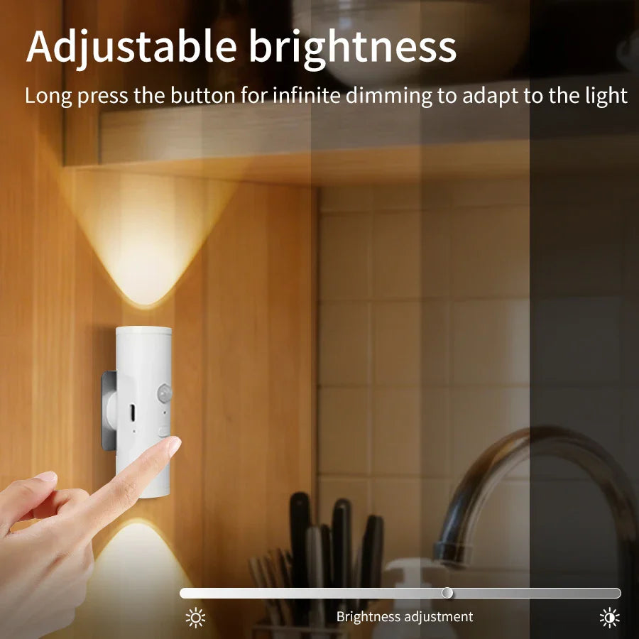 Motion Sensor LED Wall Light – Rechargeable 3-Color Spotlight
