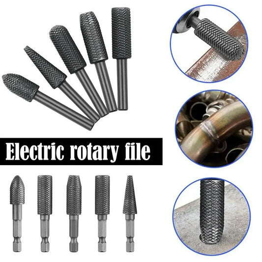 5-Piece Double Cut Carbide Rotary Burr Set | 6mm Shank Rotary Burr Set Oasis Select