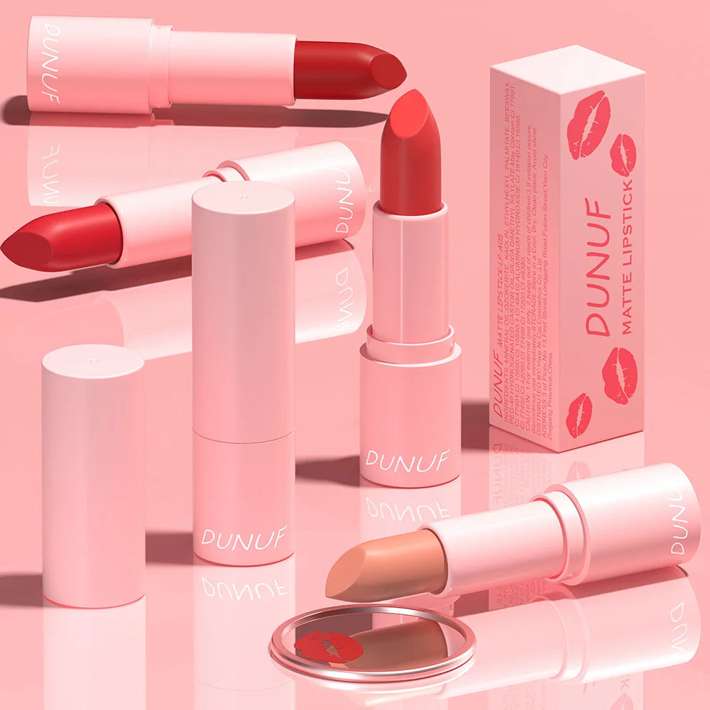 DUNUF Matte Lipstick – 24Hr Waterproof Non-Stick Lip Color