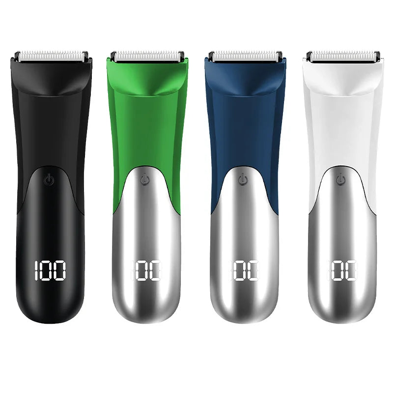 Men'S Groin Body Hair Trimmer, Electric Ball Trimmer, Includes 2 Guard Attachments, Ceramic Blade Head, Wet And Dry Shaver Peaceful Pleasures Health and Wellness