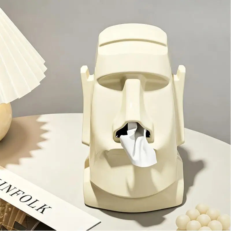 Stone Statue Tissue Box & Headphone Stand | Desk Organizer