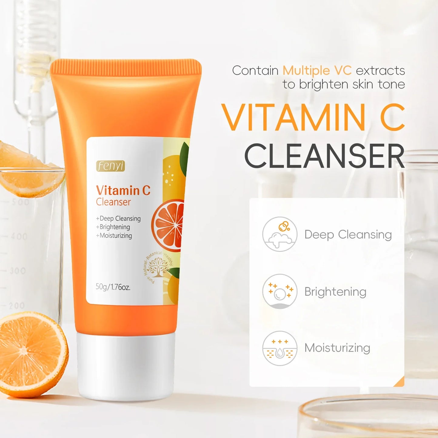 LAIKOU Vitamin C Facial Cleanser – Hydrating & Deep Clean