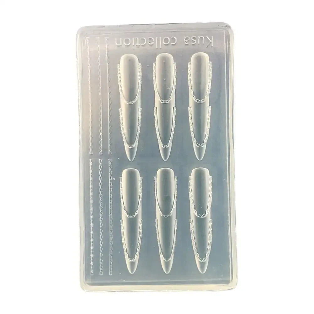 3D Button Butterfly Key Lock Silicone Nail Molds Nails Charms Reusable Clear Resin Molds Art Nail Stamping DIY Manicure Art Tool Peaceful Pleasures Health and Wellness B