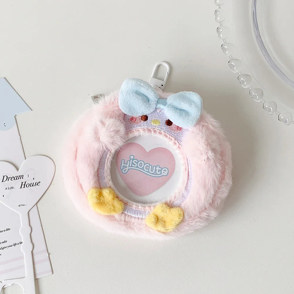 Dopamine Plush Badge Bag Mini Wallet Protective Cover Decorative