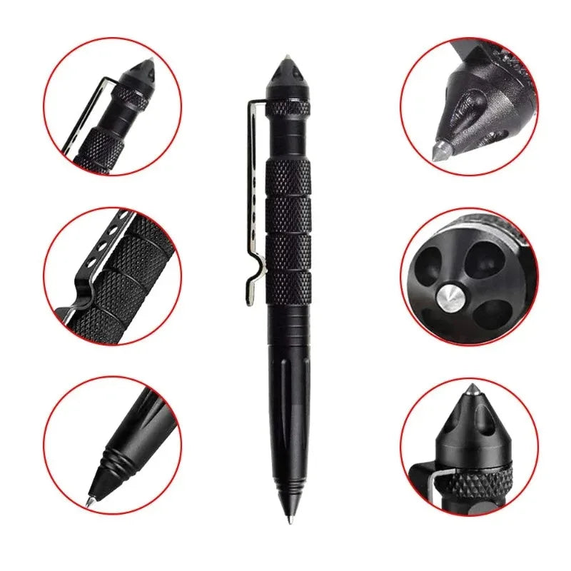 Self-defense Tungsten Steel Head Tactical Pen Window-breaking Chisel Signature Pen Defense Multi-purpose Window-breaking Tool Peaceful Pleasures Health and Wellness