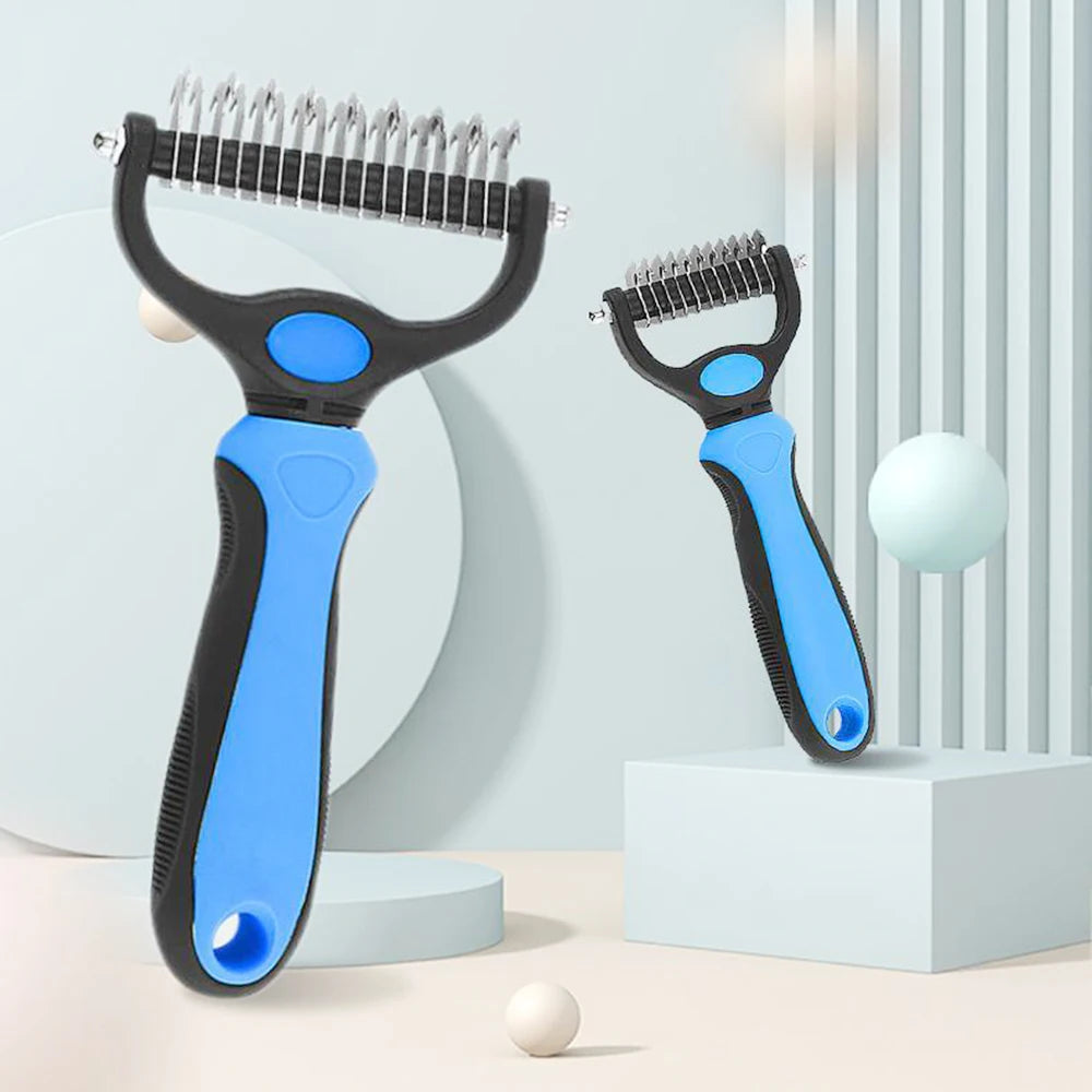 Double-Sided Dog & Cat Dematting Grooming Brush | Undercoat Comb