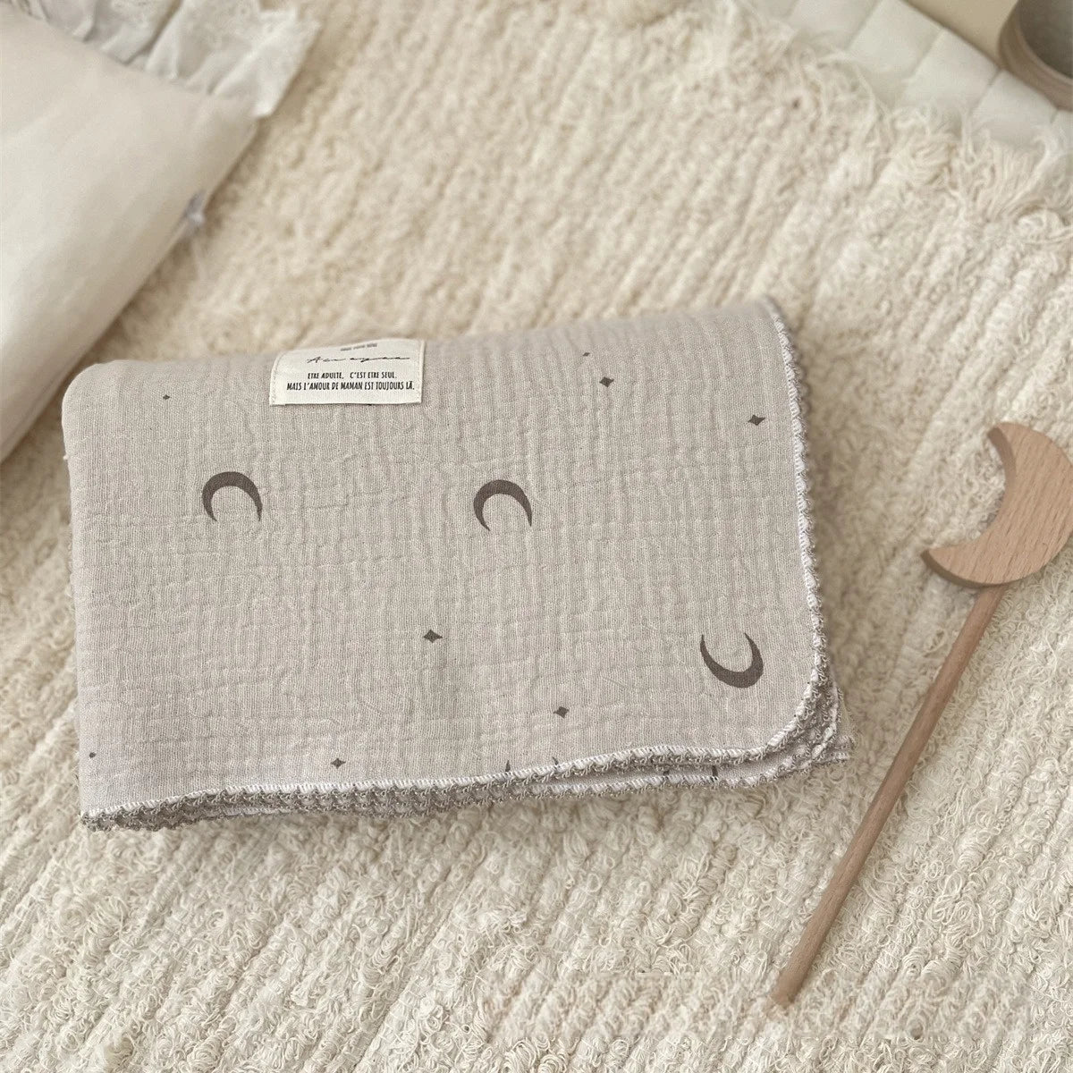 Baby Muslin Swaddle Blanket | 2-Layer Cotton & Bamboo Gauze