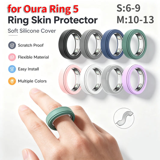 For Oura Ring 5 Ring Protective Cover Smart Ring For Oura Ring 5 Skin Feel Silicone Ring Cover Anti Fall Dust-proof Protection Peaceful Pleasures Health and Wellness