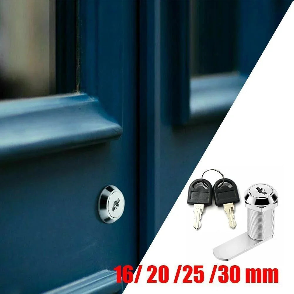 Zinc Alloy Cam Lock for Cabinets, Drawers & Mailboxes + 2 Keys