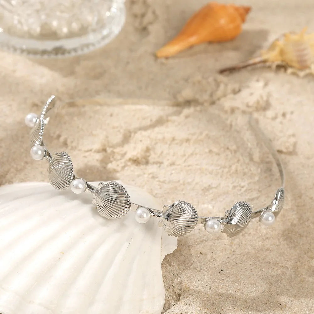 Korean Starfish Shell Headband | Gold & Silver Crown Tiara Crown Tiara Headband Peaceful Pleasures Health and Wellness Style 2
