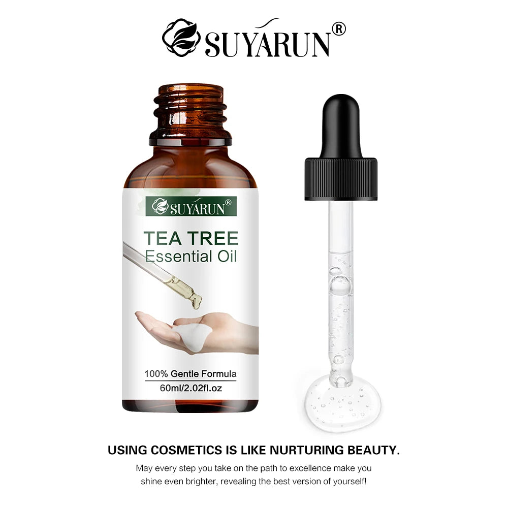 SUYARUN Tea Tree Oil Serum - Natural Moisturizing & Soothing Face Care for Clear, Hydrated Skin. Peaceful Pleasures Health and Wellness