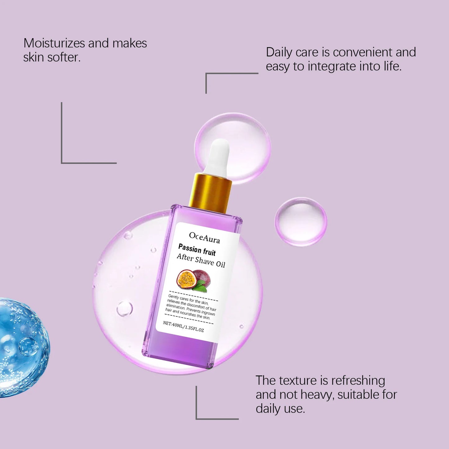After Shave Oil Skin Repairing Post-Shave Redness Relieve Ingrown Hair Discomfort Smooth Hydrating Shaving Hair Removal Care Oil Peaceful Pleasures Health and Wellness