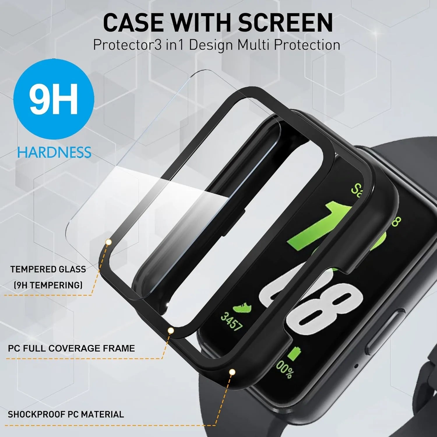 Samsung Galaxy Fit 3 Case – Hard PC Bumper & Tempered Glass Peaceful Pleasures Health and Wellness