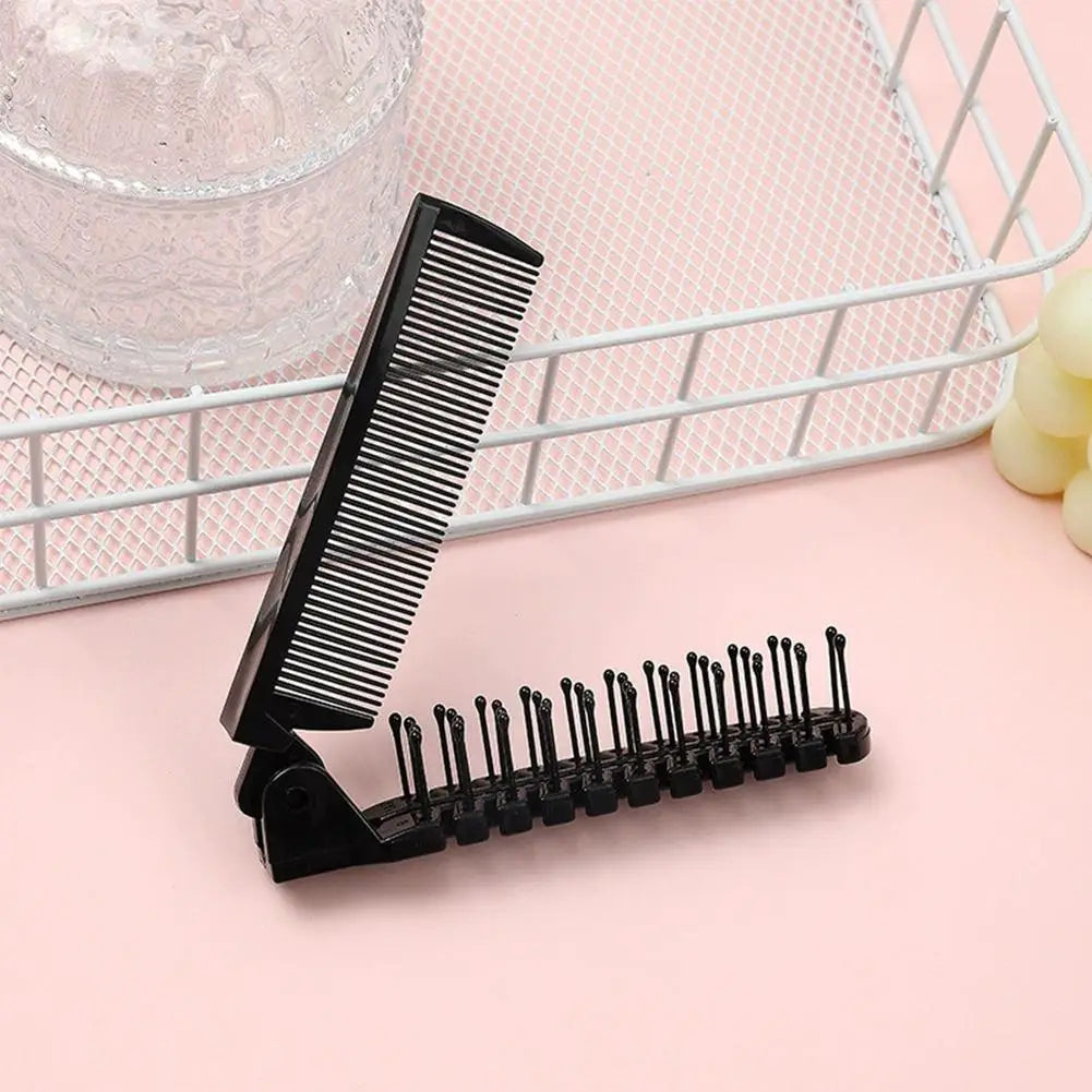 Portable Folding Hair Comb – Anti-Static Travel Styling Tool