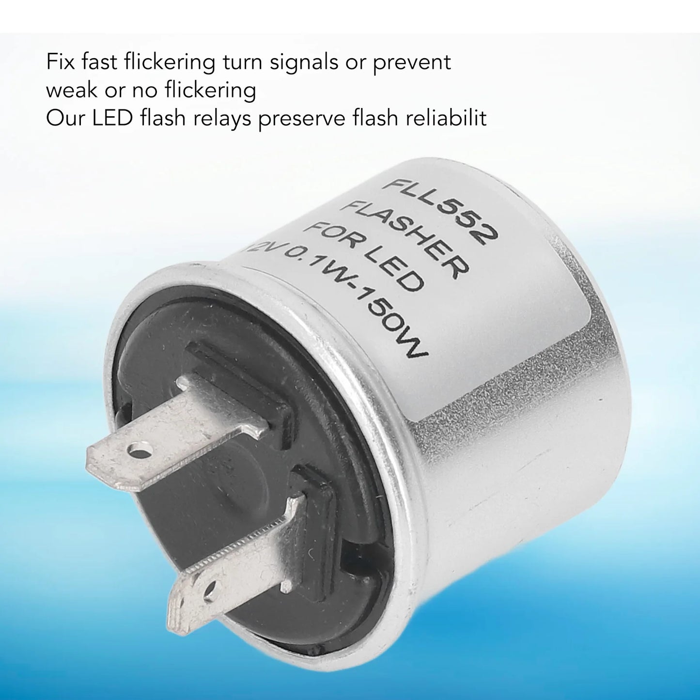 LED Flasher Relay Aluminum Shell 2 Pin Low Power Consumption Turn Signal Light Flasher 12V Turn Signal Light Flasher Peaceful Pleasures Health and Wellness