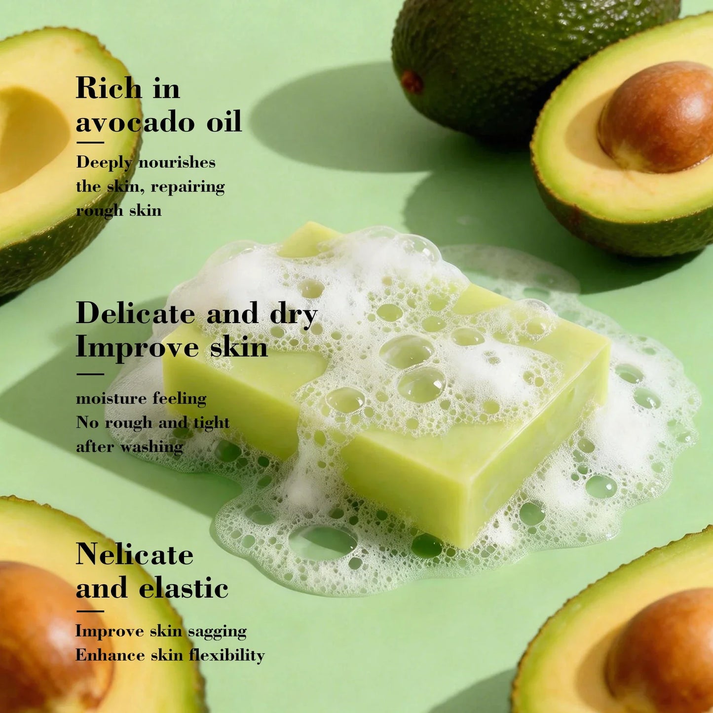 Organic Avocado Extract Soap – Hydrating Brightening Body Bar