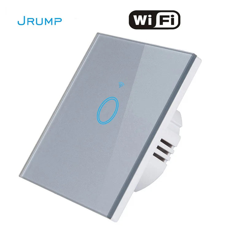 Matter Smart Wifi Wall Touch Switch No Neutral Wire Required Wireless Remote Control EU Switch For HomeKit Alexa Google Assistan Peaceful Pleasures Health and Wellness Gray 1 Gang
