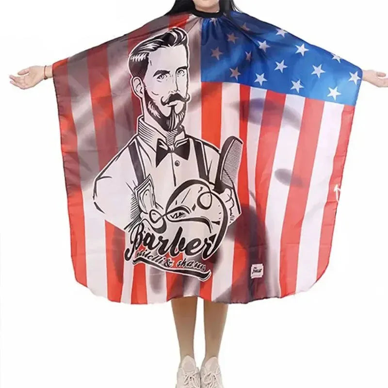 Retro Anti-static Haircut Cloth Adjustable Waterproof Hairdresser Coats Barber Comfortable Breathable Hairdressing Supplies Peaceful Pleasures Health and Wellness WB-12
