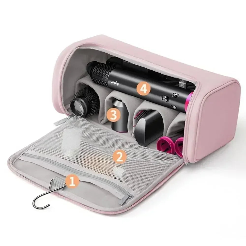 Hot Hideable Hanging Hook Hair Dryer Case Portable Non-slip Hair Tools Pouch Water proof Large Capacity Curling Iron Storage Bag Peaceful Pleasures Health and Wellness