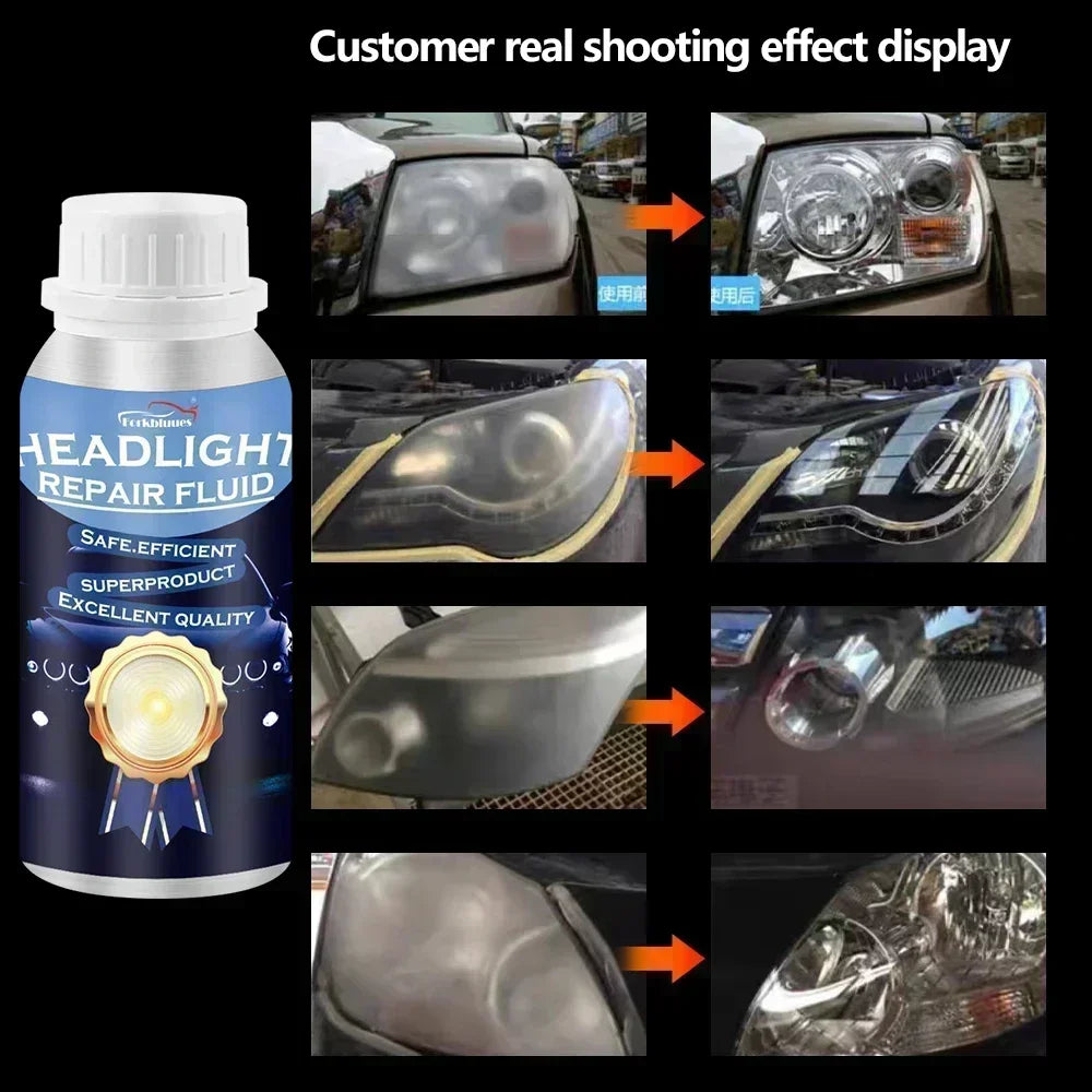 800ml Headlights Liquid Polymer Headlight Chemical Polish Repair Fluid Refurbishment Scratch Repair Polishing Headlights Kit Peaceful Pleasures Health and Wellness