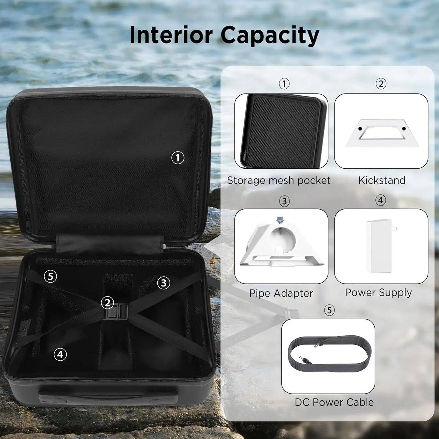 Hard Protective Carrying Case Starlink Mini Waterproof Luggage