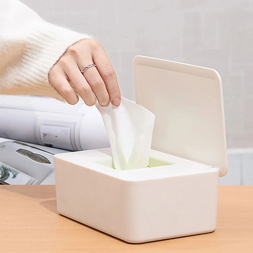 Dustproof Wet Wipes Dispenser Box with Lid | Home & Car