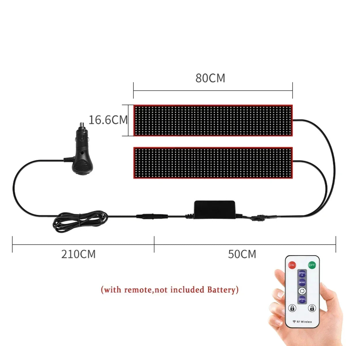 LED Devil Eye Truck Windshield RGB Pixel Panel Light 12/24V