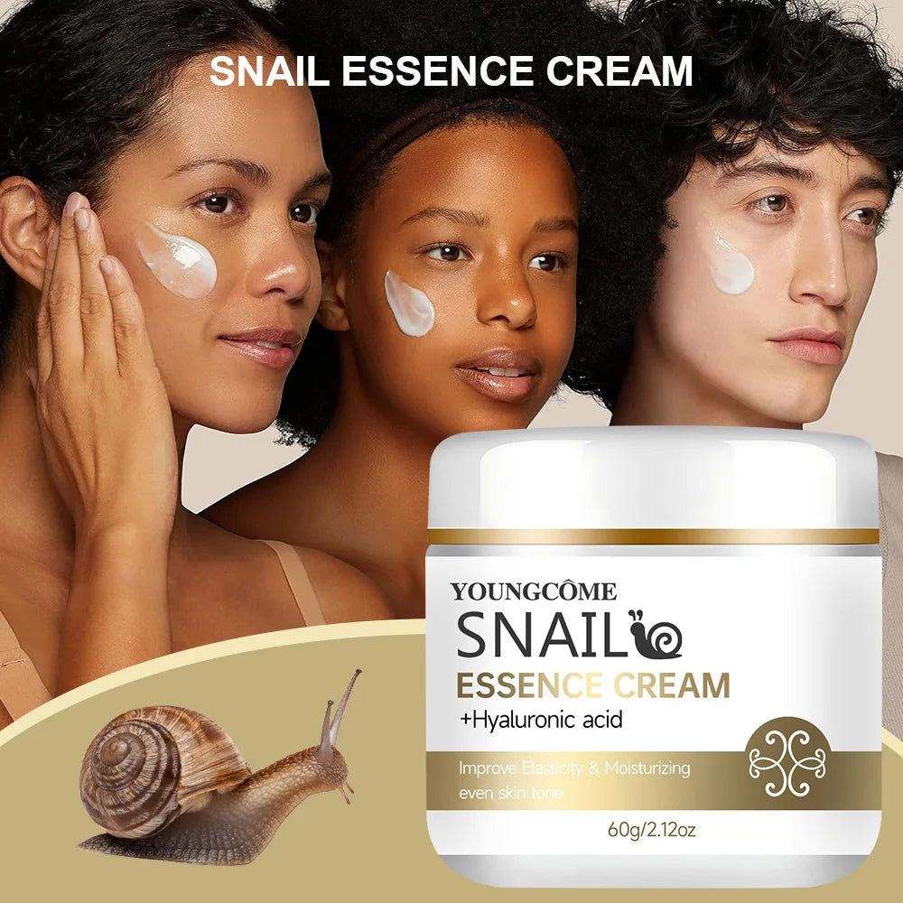 2pcs Snail essence cream with hyaluronic acid,Retinol Moisturizing Firming Lightening Repairing Smooth Skincare Whitening Creams Peaceful Pleasures Health and Wellness