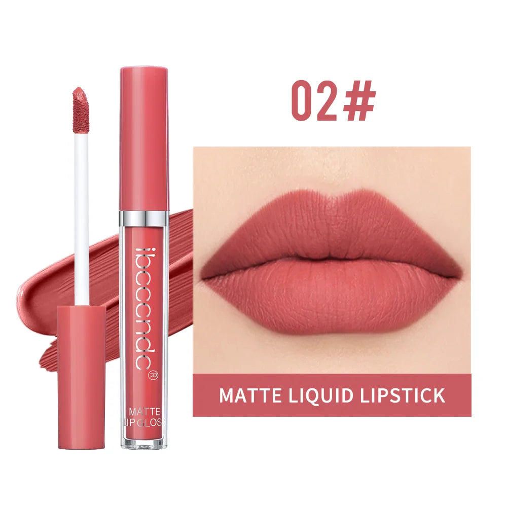 Matte Velvet Liquid Lipstick – Waterproof, Long-Lasting, 12 Shades