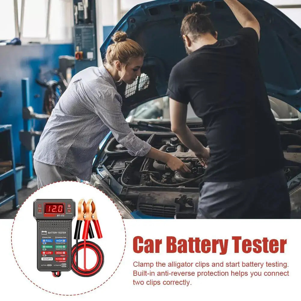 Multi-function 12V Battery Tester for Auto Maintenance Peaceful Pleasures Health and Wellness