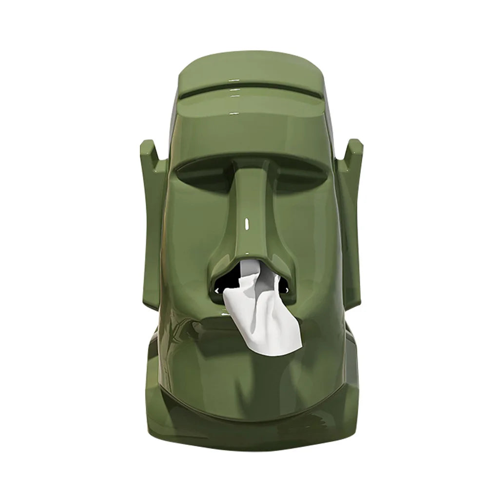 Moai Easter Island Tissue Box Holder & Desk Organizer