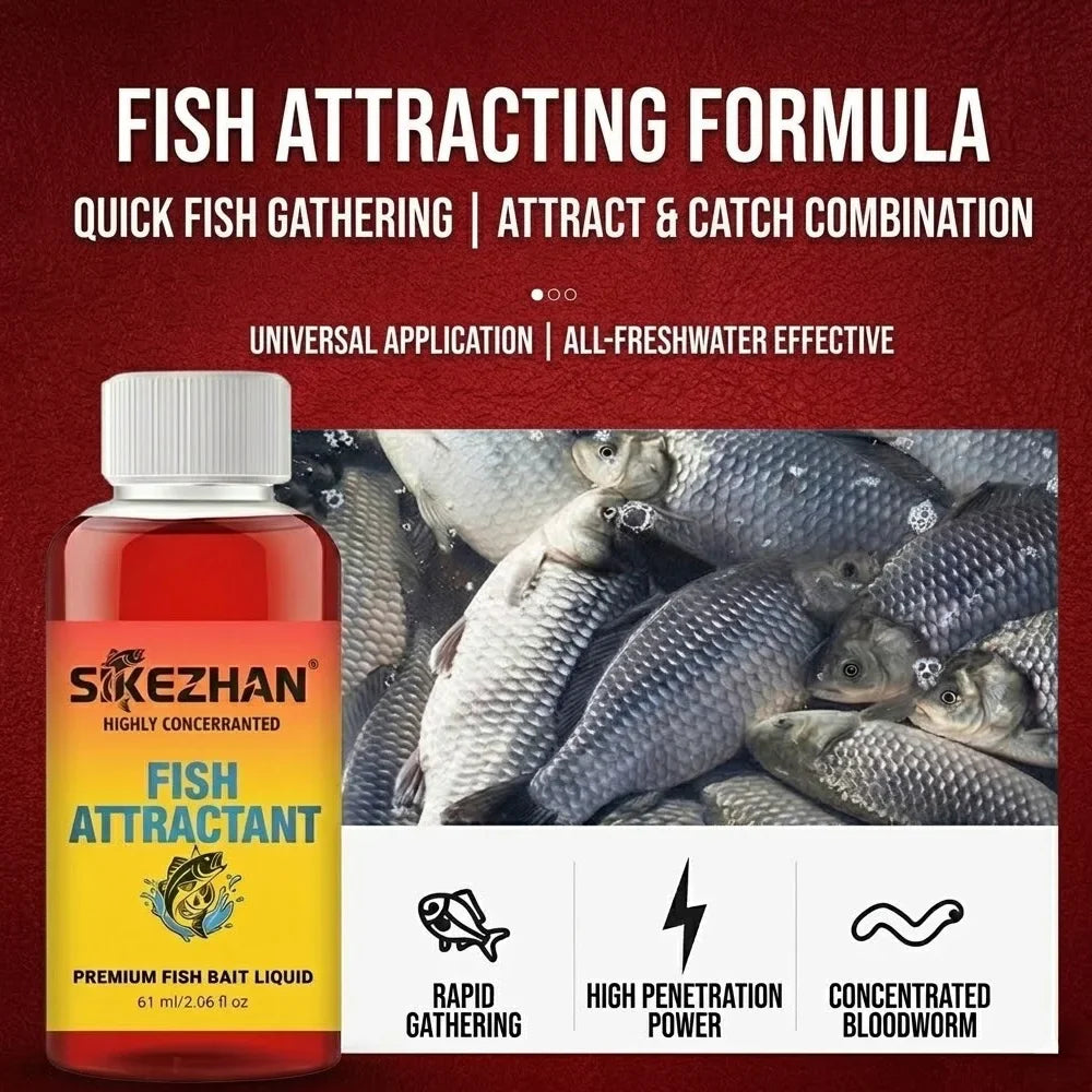 Red Worm Liquid Fish Attractant – Concentrated Bait Scent 5 Pack