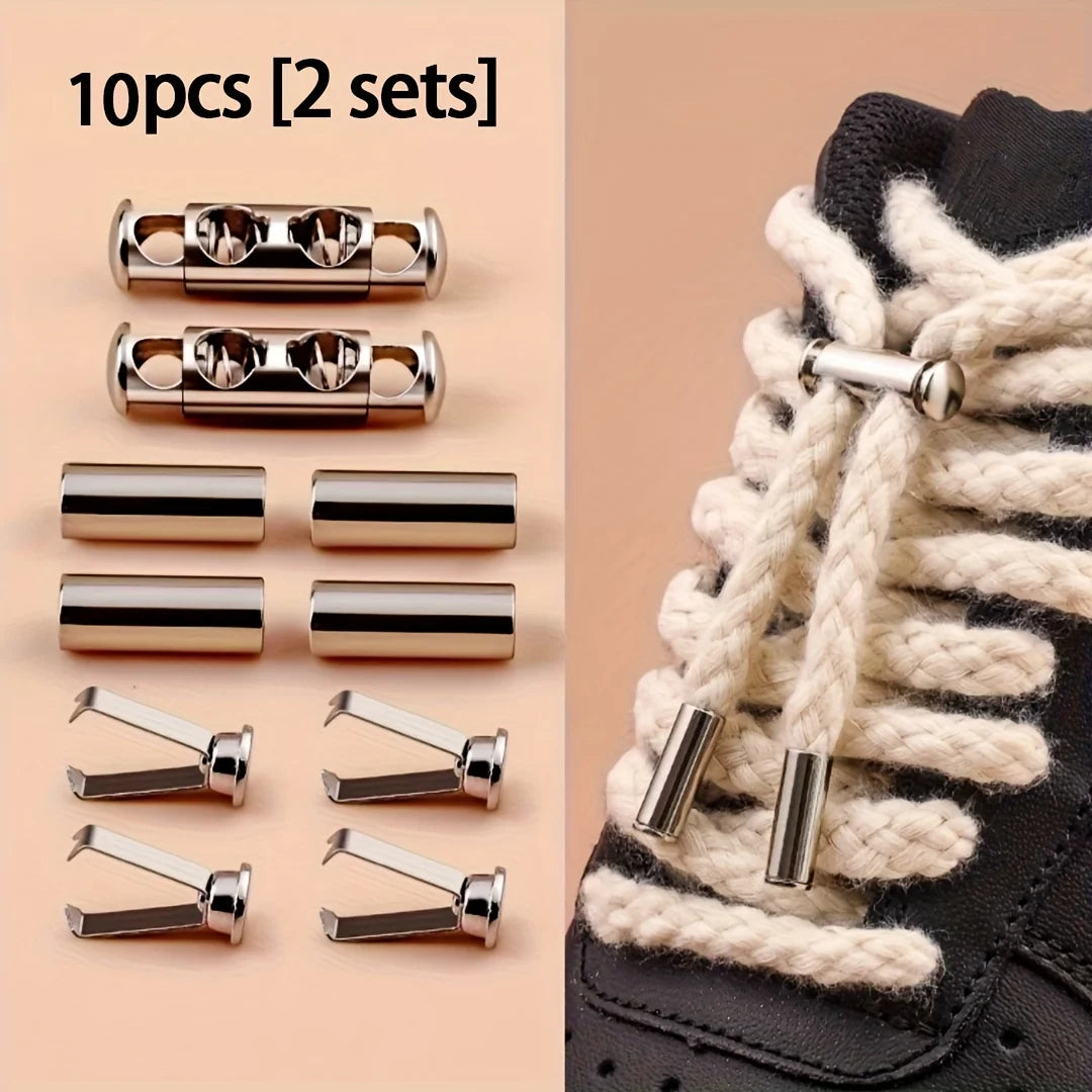Spring Buckle No Lace Rope Lock Installation Shoelaces Hoodies