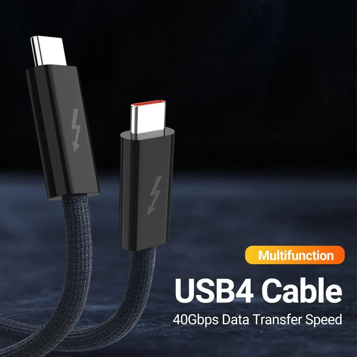 USB 4.0 Type-C Cable 240W 40Gbps 8K Thunderbolt 3/4