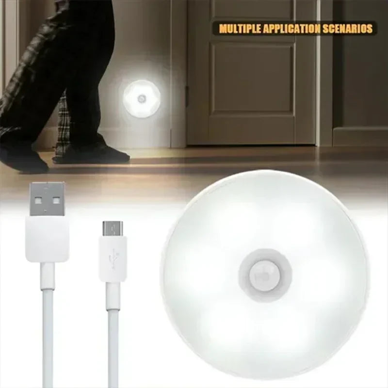 Motion Sensor LED Night Light | USB Rechargeable – 120° Auto