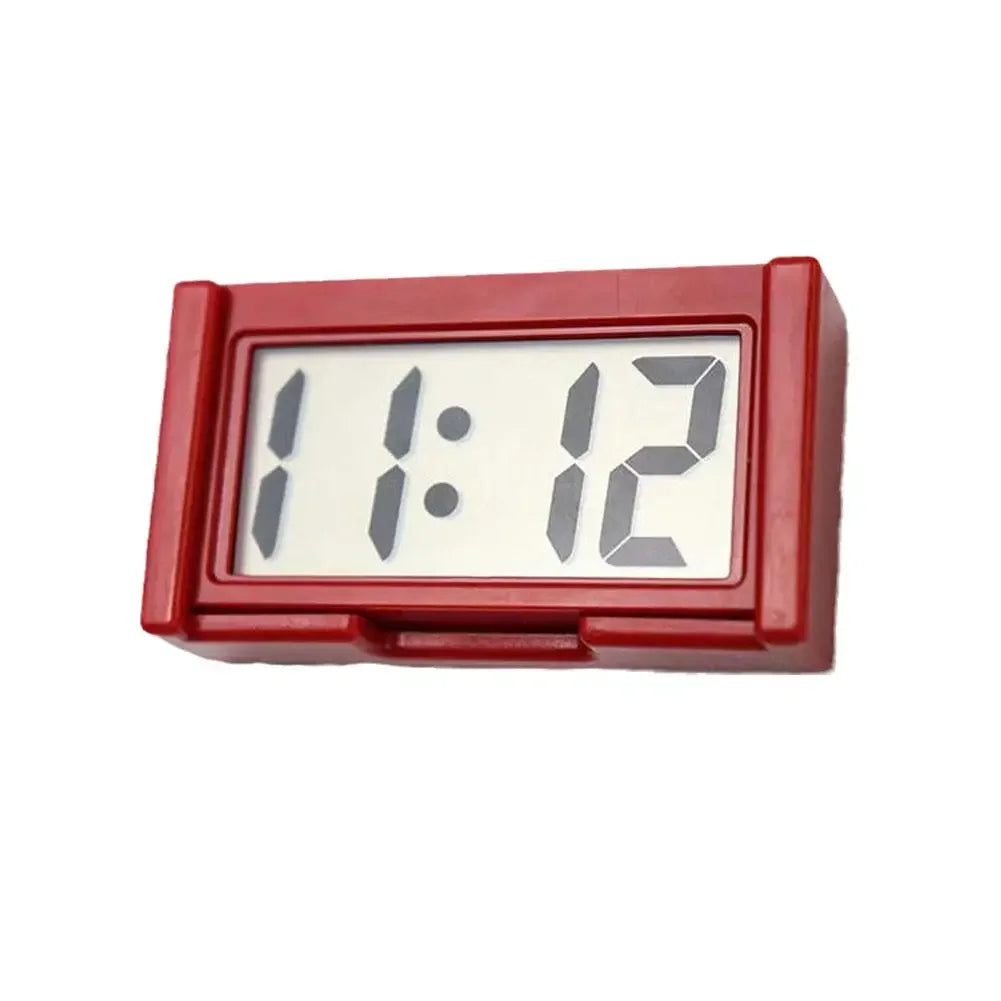 Practical Mini Digital Display Large Screen Car Mounted Small Adhesive Portable Electric Motorcycle Car Mounted Clock Mute New Peaceful Pleasures Health and Wellness