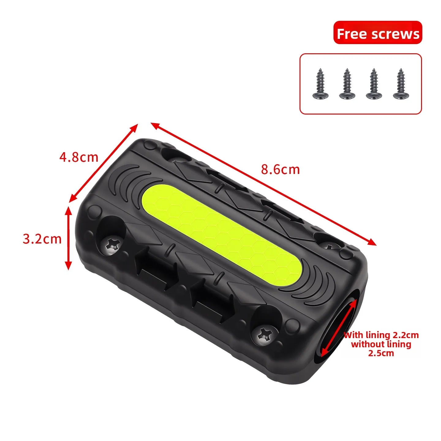 Motorcycle Crash Bar Guard with Reflective Warning Tape | ABS