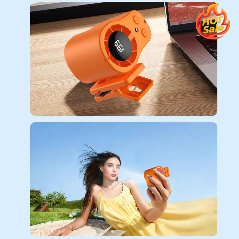 Clip-On Fan 199 Speeds 360° Rotate – USB-C Rechargeable